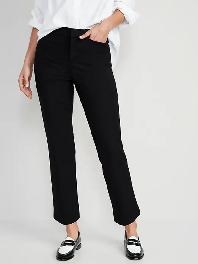 High-Waisted Pixie Straight Pants