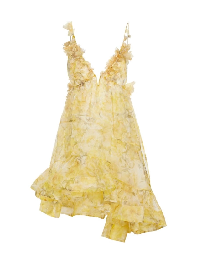Shop Zimmermann Harmony Silk Peony Asymmetrical Dress | Saks Fifth Avenue