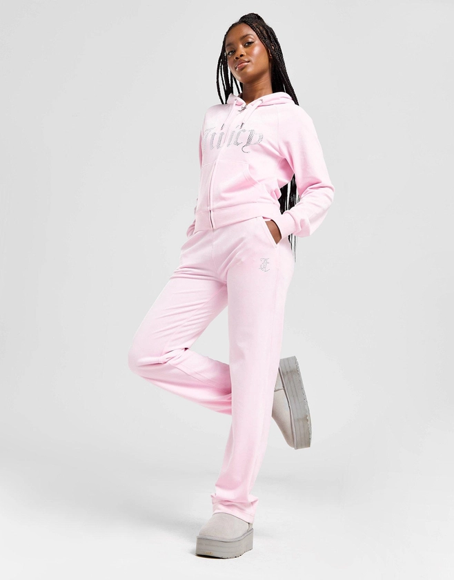 JUICY COUTURE Diamante Logo Velour Joggers