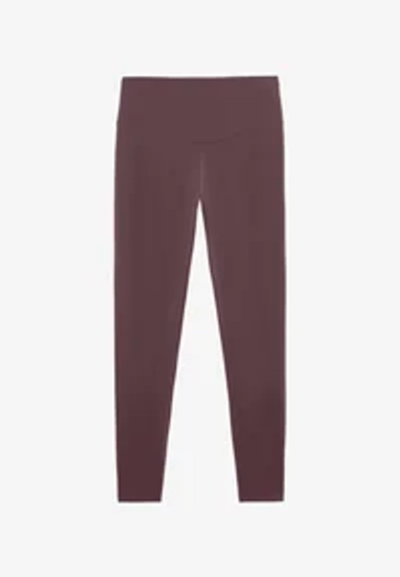 OYSHO COMFORTLUX HIGH-RISE ANKLE-LENGTH - Leggings - mottled dark brown/marron foncé chiné - ZALANDO.FR