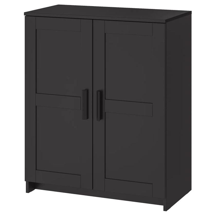 BRIMNES black, Cabinet with doors, 78x95 cm - IKEA