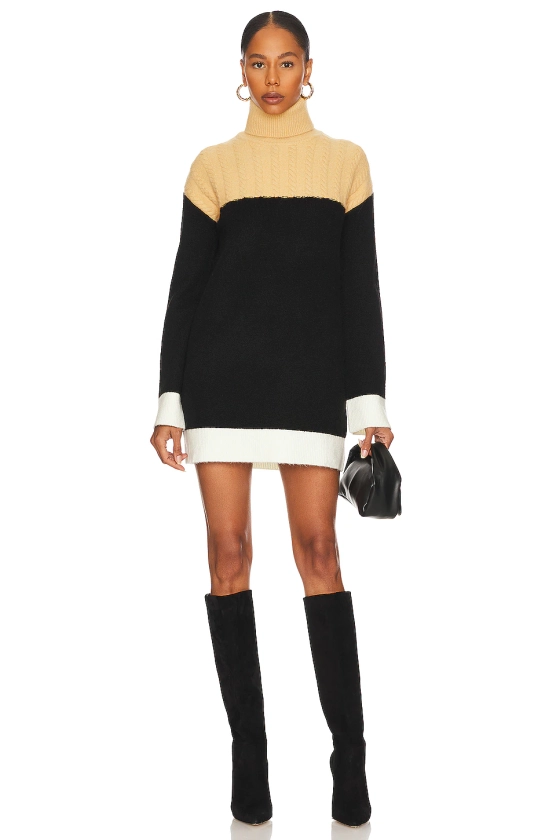 Lovers and Friends Kane Sweater Dress in Nude & Black | REVOLVE