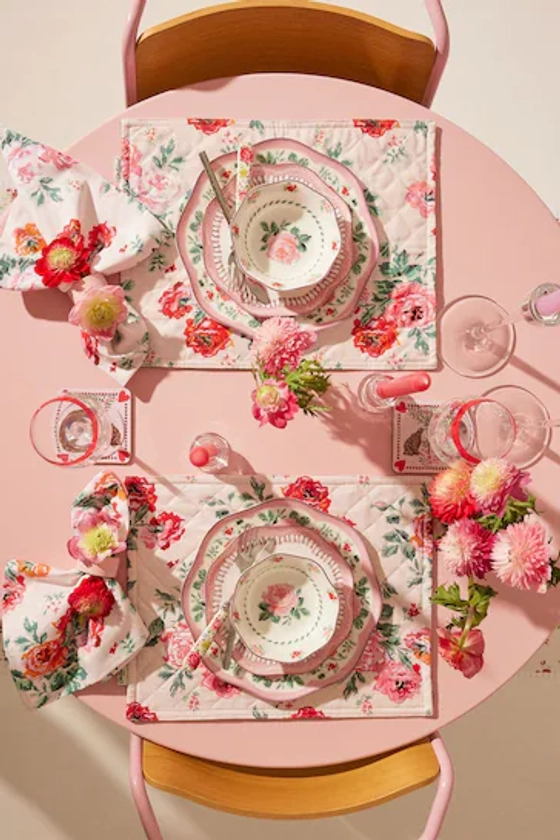 Buy Cath Kidston Pink Archive Rose 12 Piece Dinner Set from the Next UK online shop