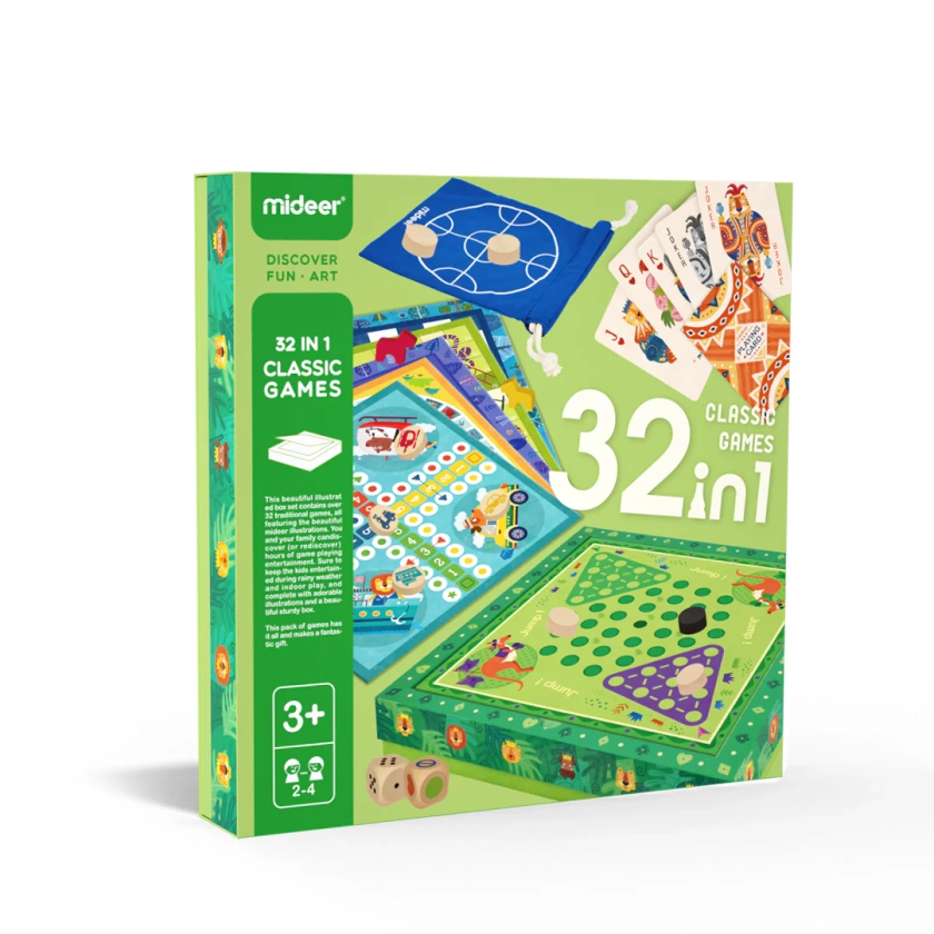 32 in 1 Classic Games: Fun Board Game Set for Kids 3+