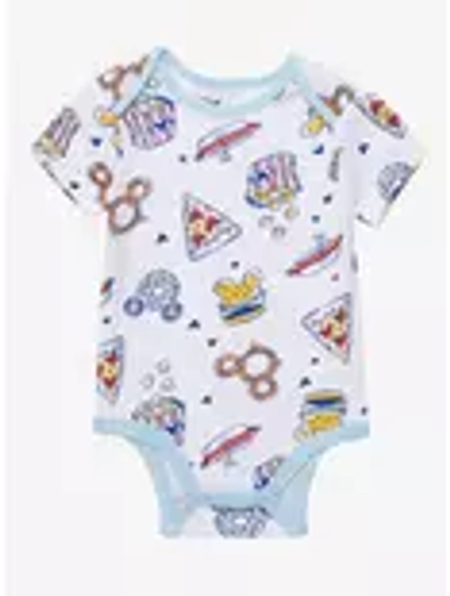 Disney Mickey Mouse Food Allover Print Infant One-Piece - BoxLunch Exclusive | BoxLunch