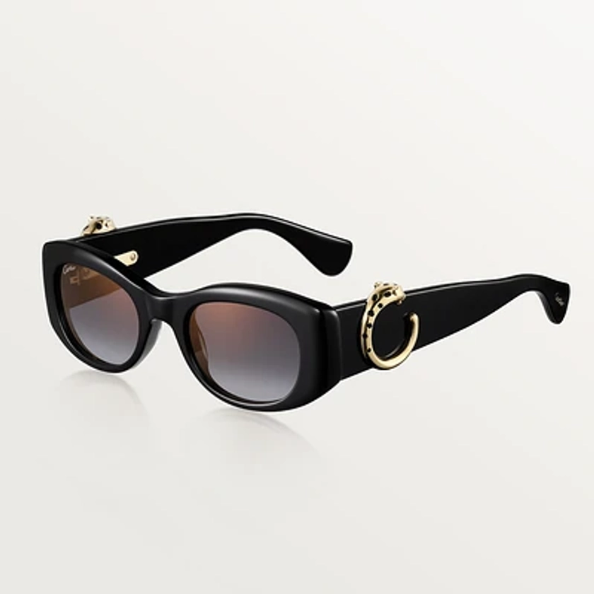 CRESW00692 - Panthère de Cartier Sunglasses - Black composite, grey lenses - Cartier