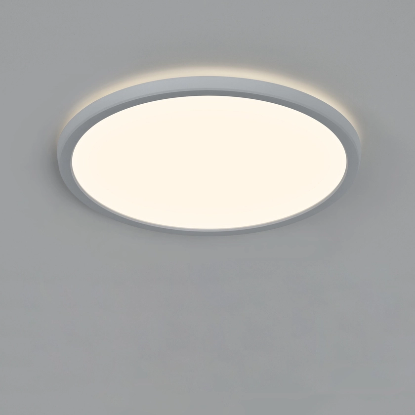 Plafonnier LED salle de bain Lano, D.29.4 cm 1700 lm blanc neutre, blanc Inspire