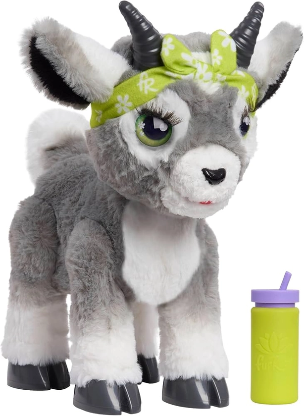 Just Play furReal Daisy The Yoga Goat Interactive Toy, 11-inch Realistic Plush, Kids Toys for Ages 4 Up