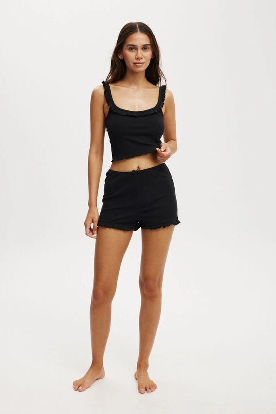 Rib Ruffle Short