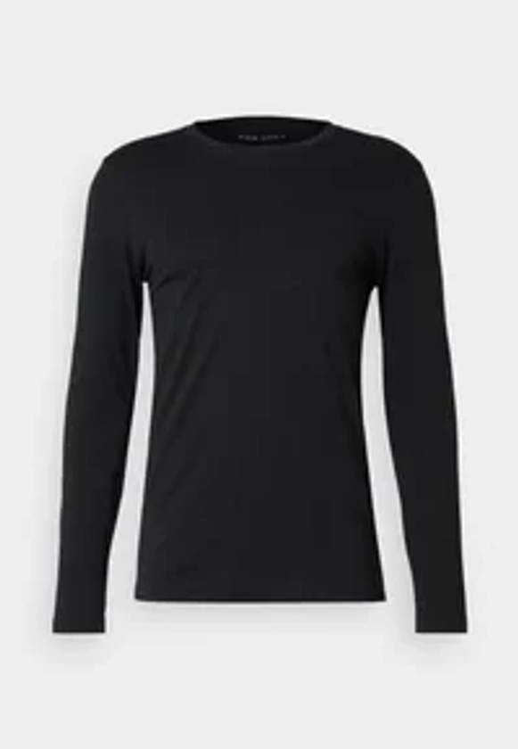 Pier One PI-YT-BAS0-0122 LONG SLEEVE TEE / 802 - BLACK - T-shirt à manches longues - black/noir - ZALANDO.FR