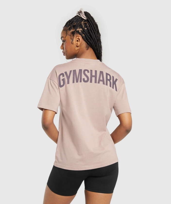 Gymshark GS Power Oversized T-Shirt - Stone Pink