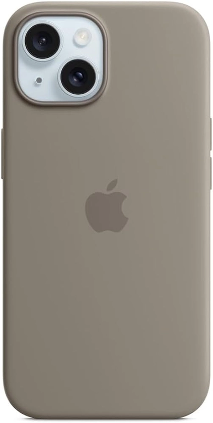 Apple Coque en Silicone avec MagSafe pour iPhone 15 - Argile 