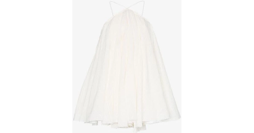 Jacquemus White Halterneck Mini Dress