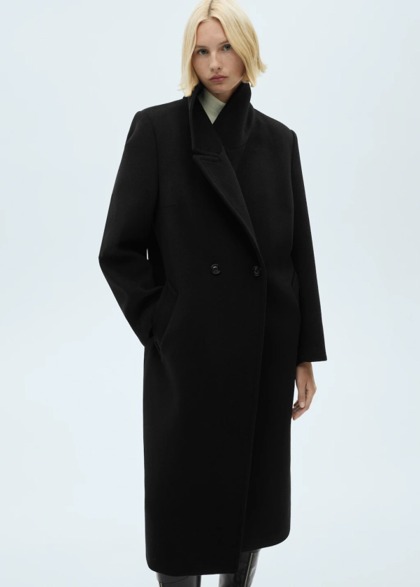 Manteau laine revers