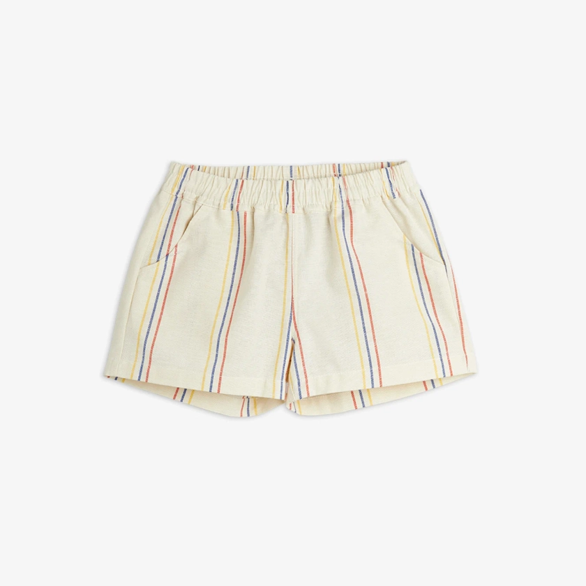 Stripe Woven Shorts Offwhite