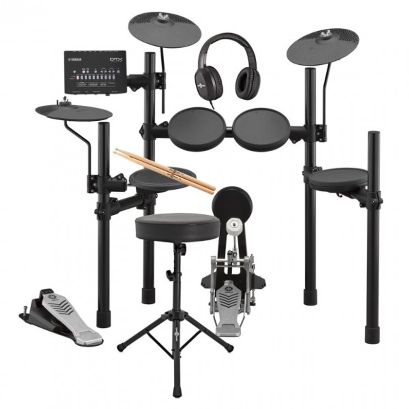 Yamaha DTX452K Electronic Drum Kit with Headphones, Stool + Sticks at Gear4music