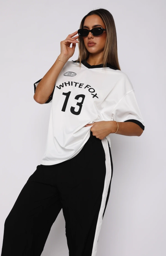 Take The Chance Oversized Jersey White