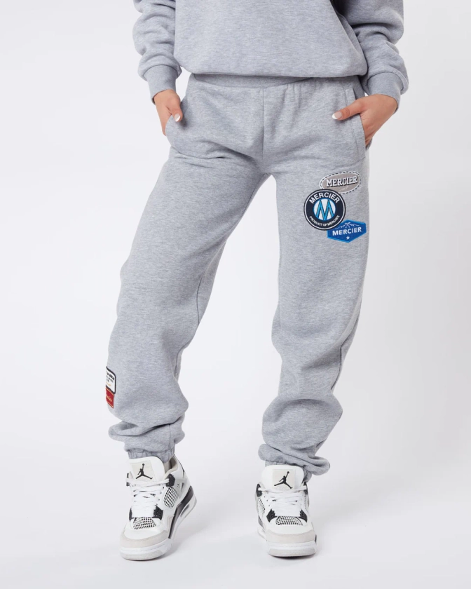 Womens Grey Marl Mercier OG Badge Joggers