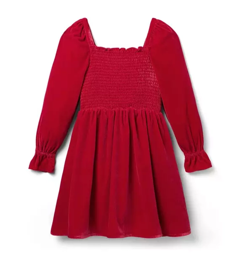 Girl Holiday Red The Velvet Smocked Dress by Janie and Jack