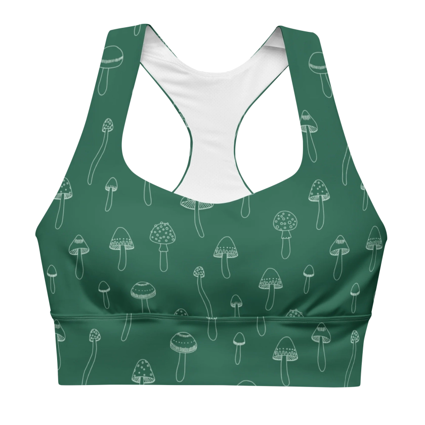 Mushroom Longline Sports Bra