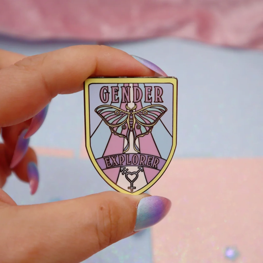 Gender Explorer Enamel Pin - Etsy UK