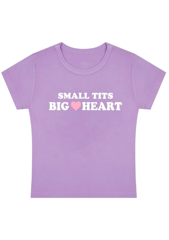 Small But Big Heart Y2K Baby Tee