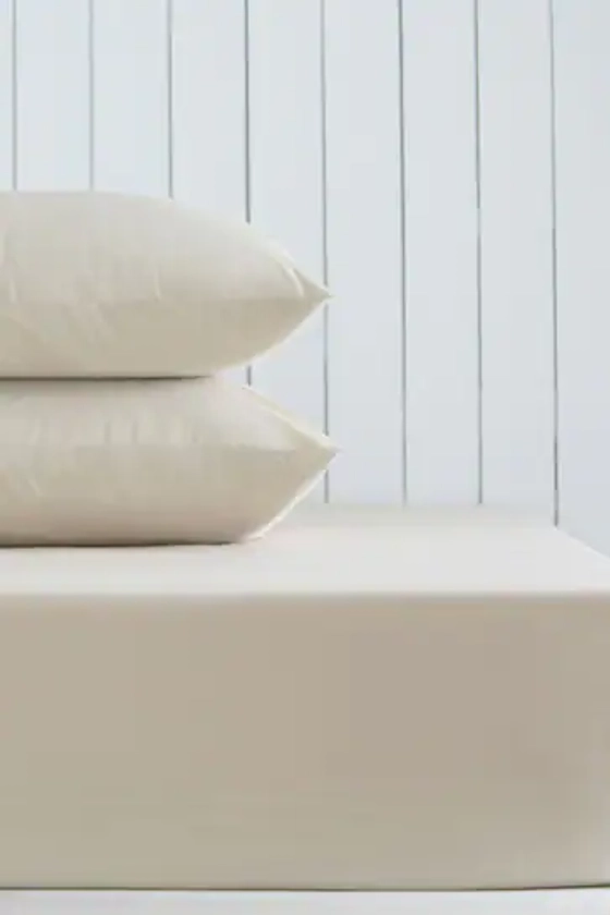 Buy Natural Cotton Rich Deep Fitted Sheet from the Next UK online shop