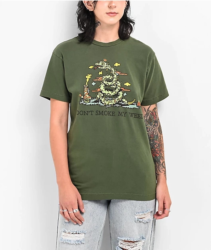 Killer Acid Smoke My Weed Green T-Shirt