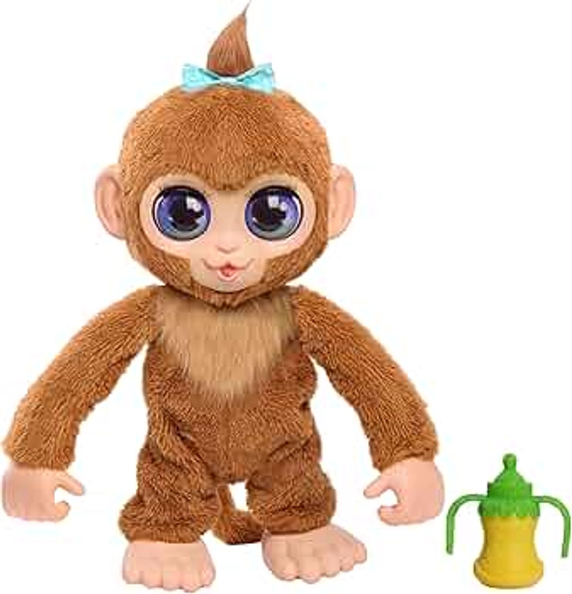 Just Play furReal Peanut The Playful Monkey Interactive Toy, 15-inch Realistic Plush, Kids Toys for Ages 4 Up