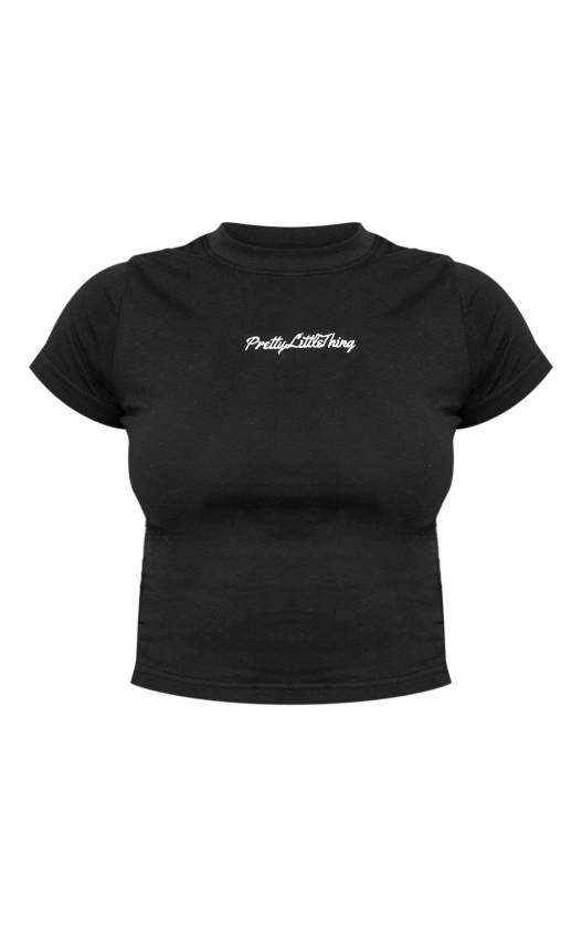 Black Plt Embroidered Baby Doll Tee | Tops