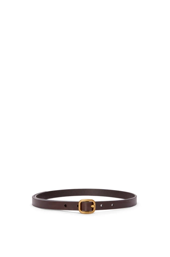 Rounded soft belt in classic calfskin Dark Brown - LOEWE