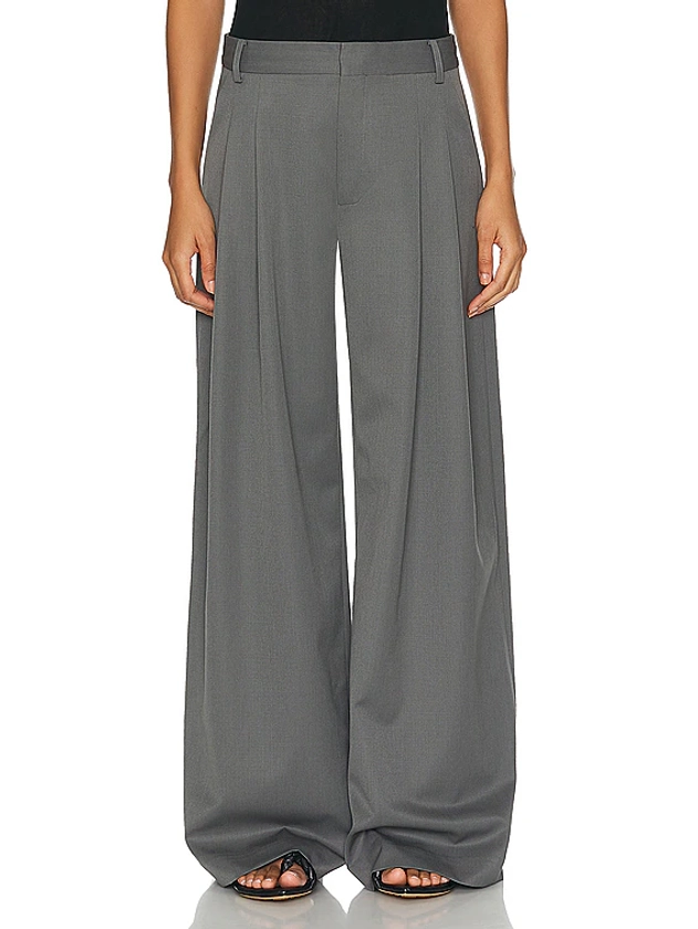 St. Agni Homme Pleat Pants in Pewter Grey | FWRD