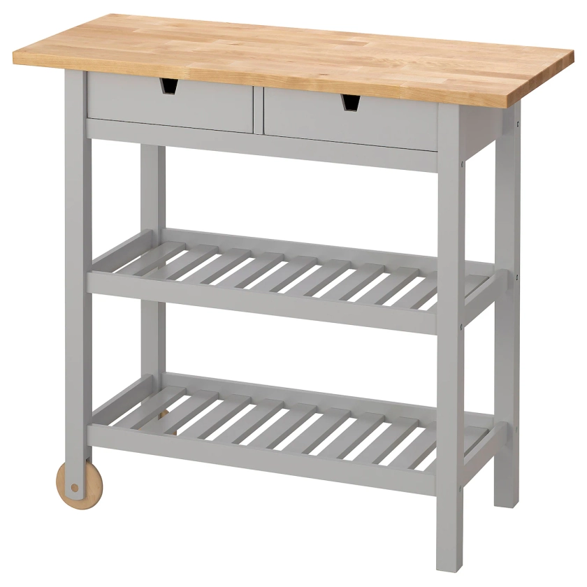 FÖRHÖJA Kitchen cart, birch/gray, 393/8x167/8" - IKEA