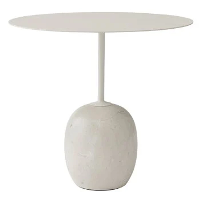 Lato LN9 coffee table, white - Cream Diva marble