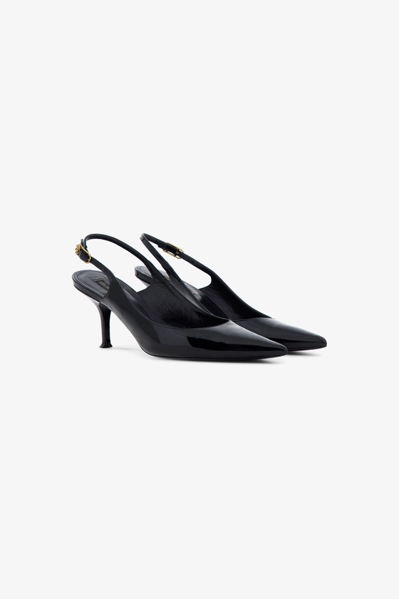 Escarpins Slingback en Cuir | Noir | Femme | Roberto Cavalli FR