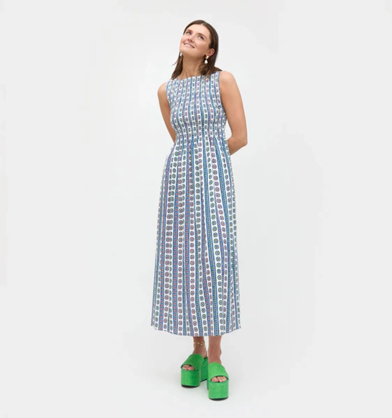 The Cosima Nap Dress - Block Print Stripe