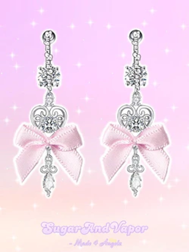 Coquette Baby Pink Ribbon Bow Belly Ring