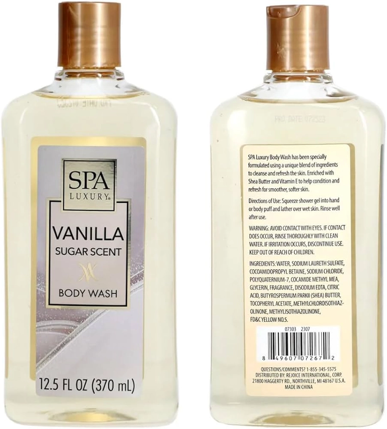 Vanilla Sugar Scent Body Wash 12.5 Fl Oz