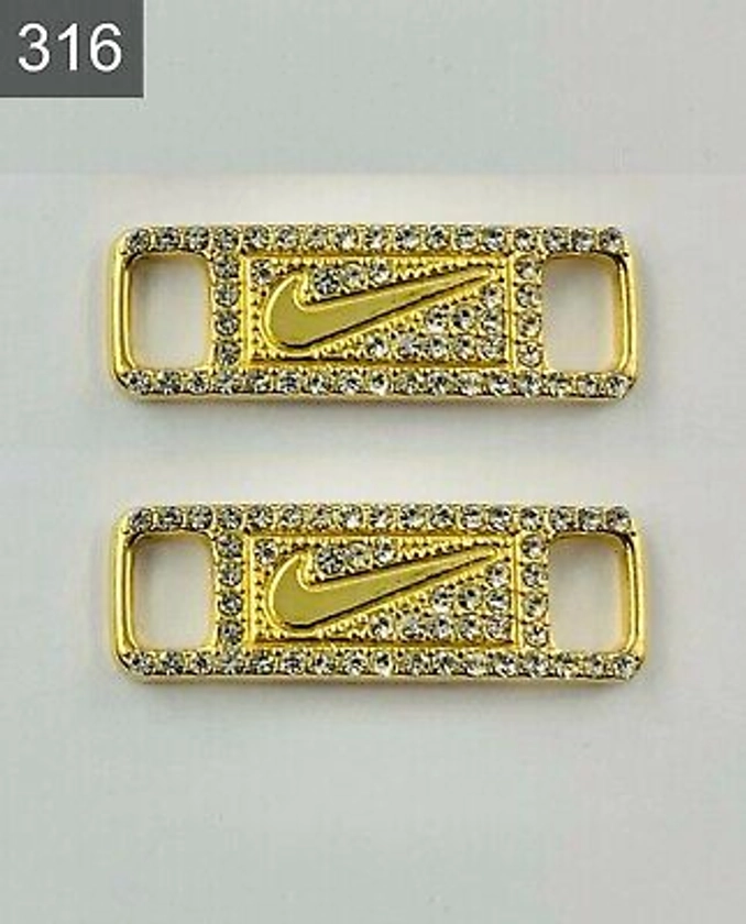 Neue Metall Diamanten Schnallen Nike Lace Locks Buckles 2 Stück | eBay