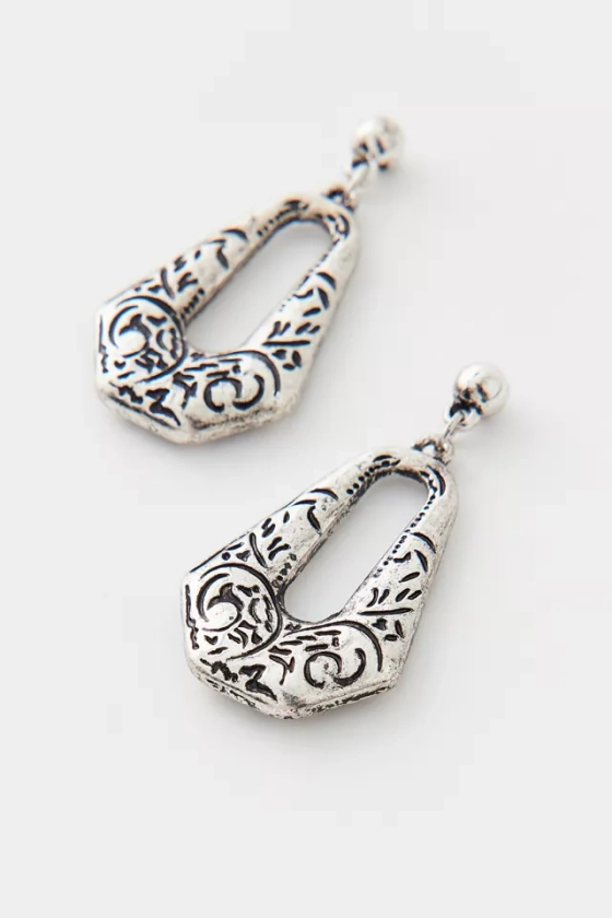 Ansel Etched Drop Earring