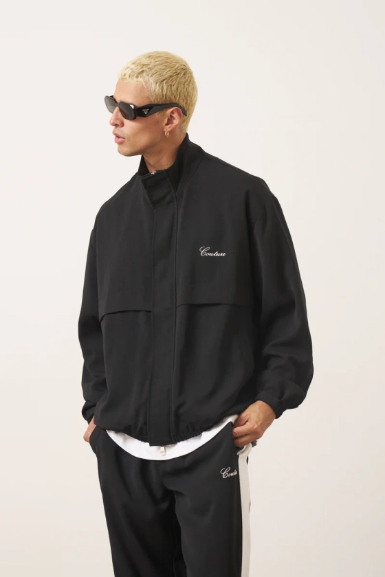 SMART LIGHTWEIGHT TRACK JACKET - BLACK