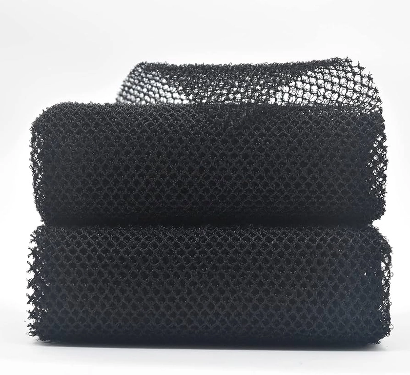 Amazon.com: 2 Piece Exfoliating African Body Scrubbers - Wash Net Sponges for Shower and Bath (2 Black) : Beauty & Personal Care