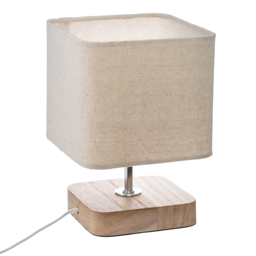 LAMPE A POSER BOIS H.21CM