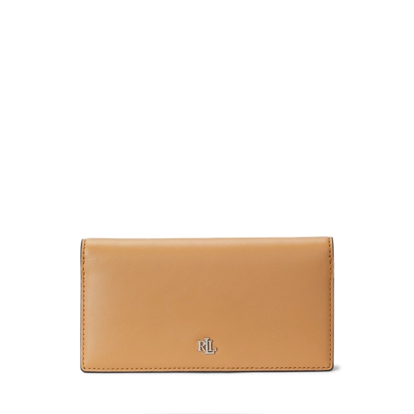 Portefeuille fin en cuir pour femme | Ralph Lauren® BE