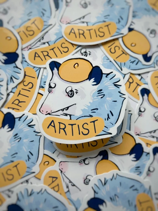 Trash Artist magnet OR Sticker | Cute Artist Sticker | Country Artist Sticker | Stickers | Artist Stickers | Sticker Art | Vinyl Sticker