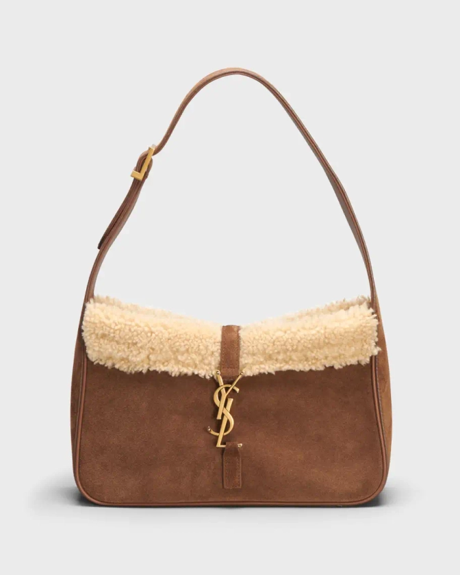 Le 5 A 7 YSL Shearling Suede Shoulder Bag