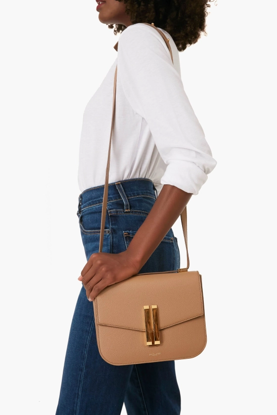 Tan with Contrast Stitching Vancouver Bag | Demellier