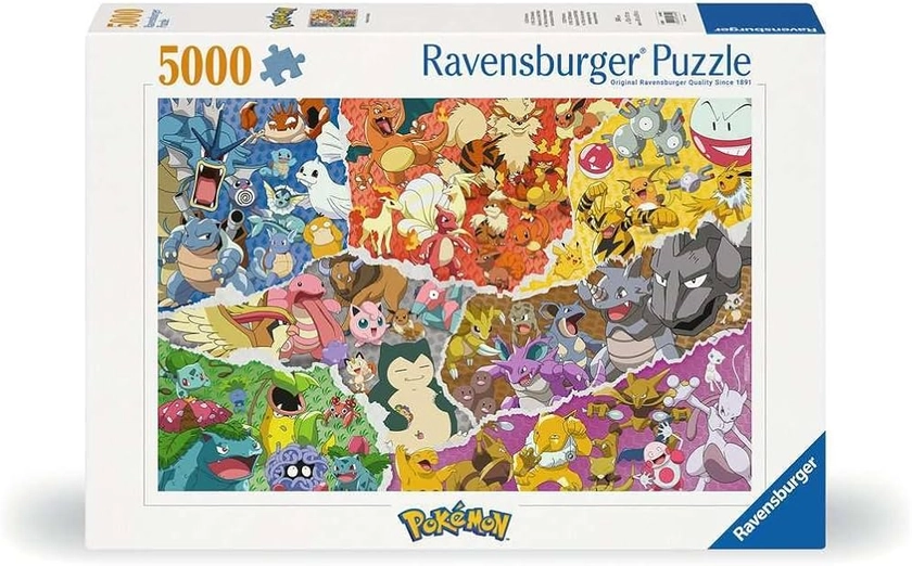 Ravensburger - Puzzle Adulte - Puzzle 5000 pièces - Pokémon Allstars - 16845 - Adultes et enfants à partir de 14 ans - Premium Puzzle de qualité supérieure - 16845