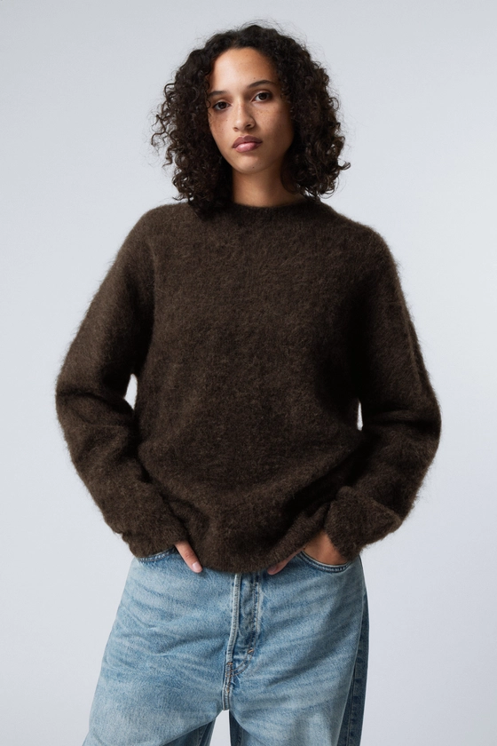 Oversized Knitted Mohair Blend Sweater