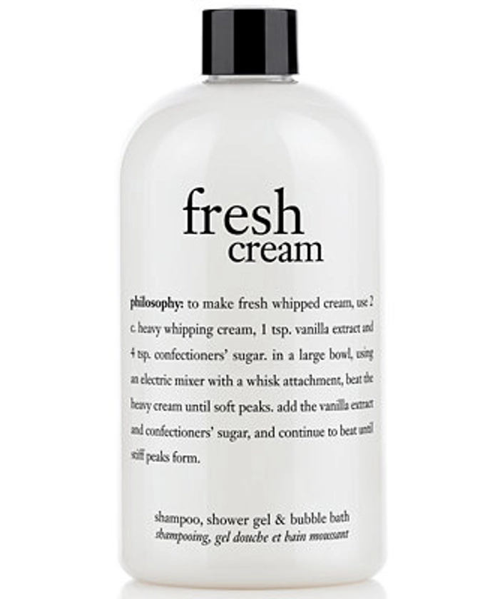philosophy fresh cream 3-in-1 shampoo, shower gel and bubble bath, 16 oz - Macy's